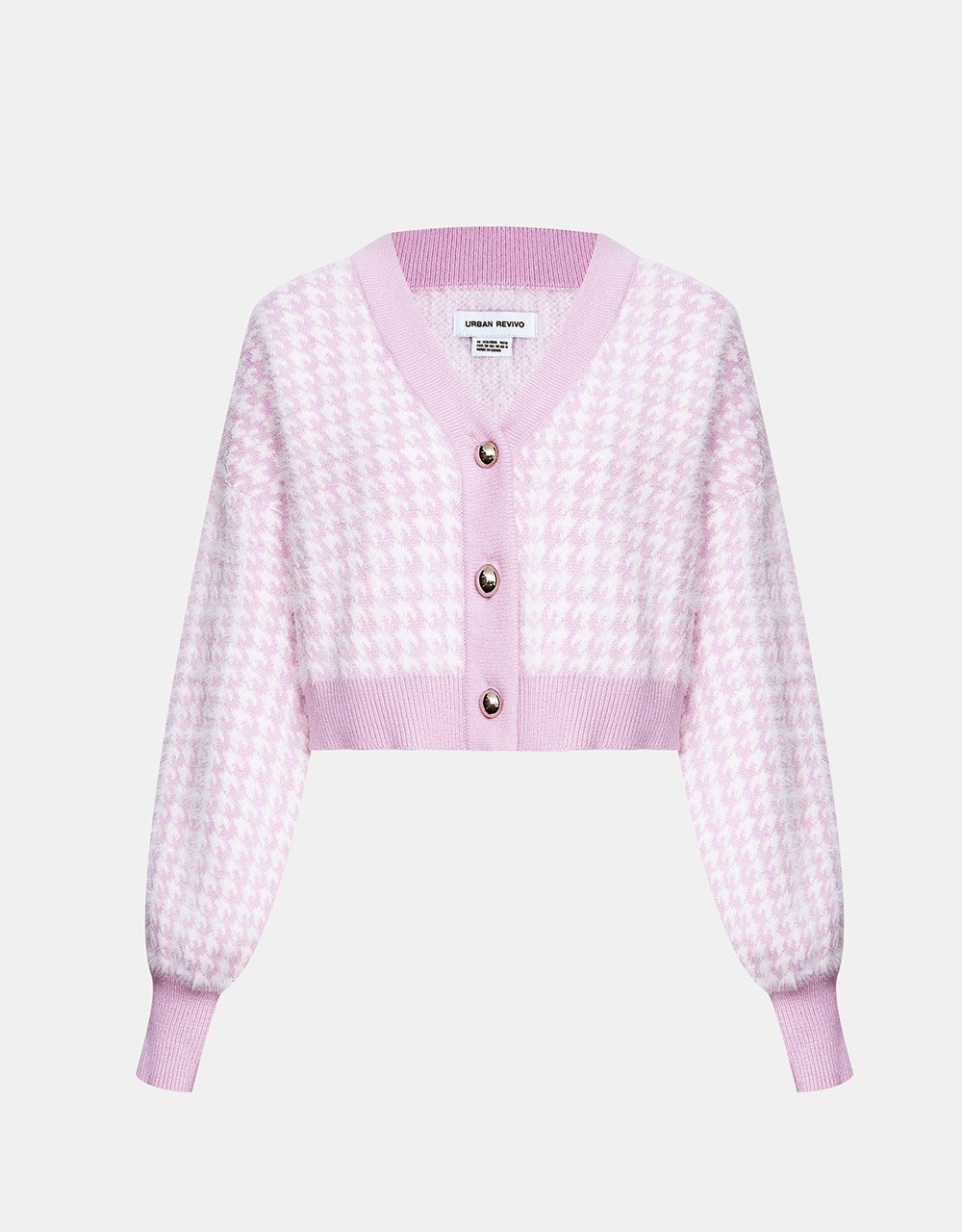 Contrast Trim Button Front Cardigan