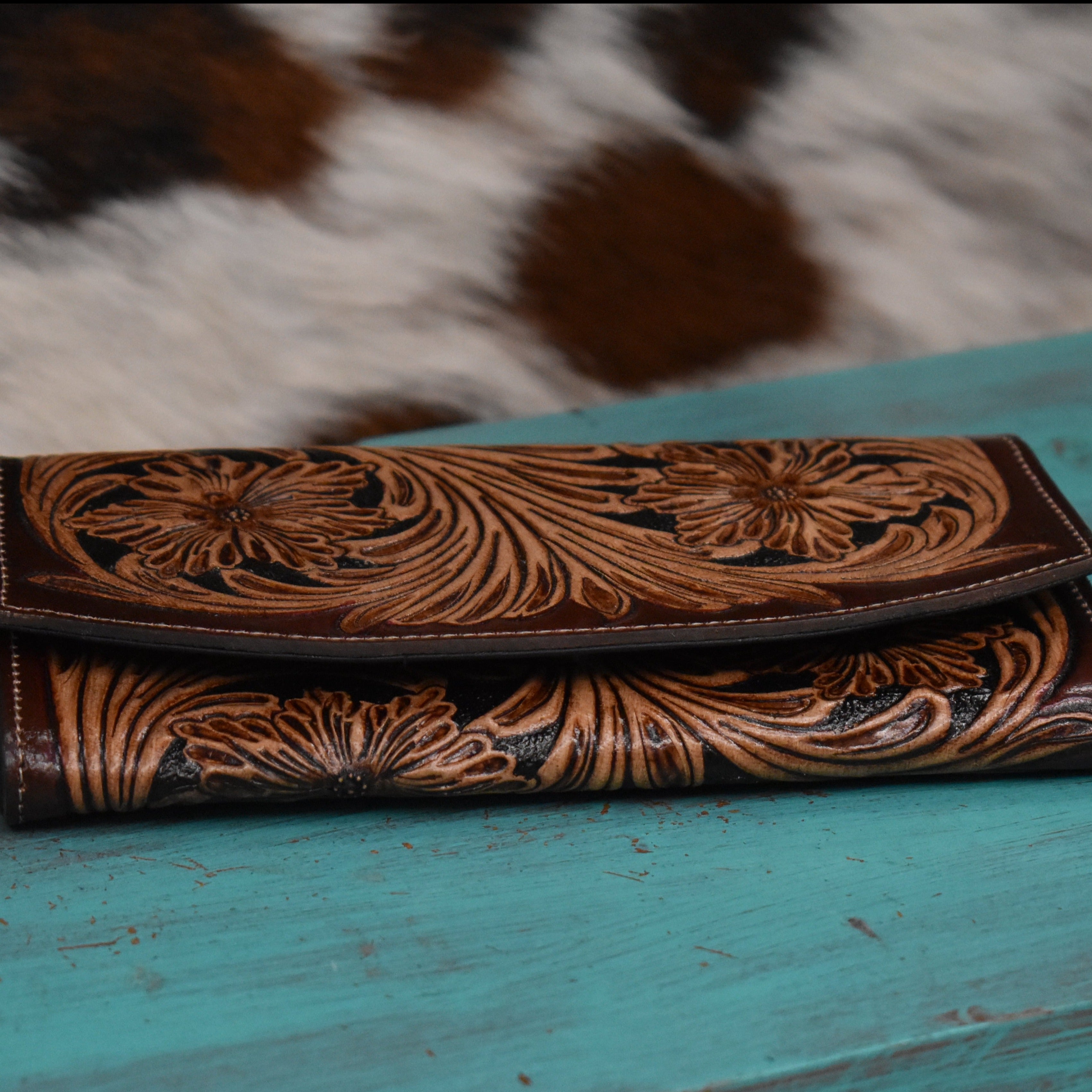 Stallion Tooled Envelope Wallet