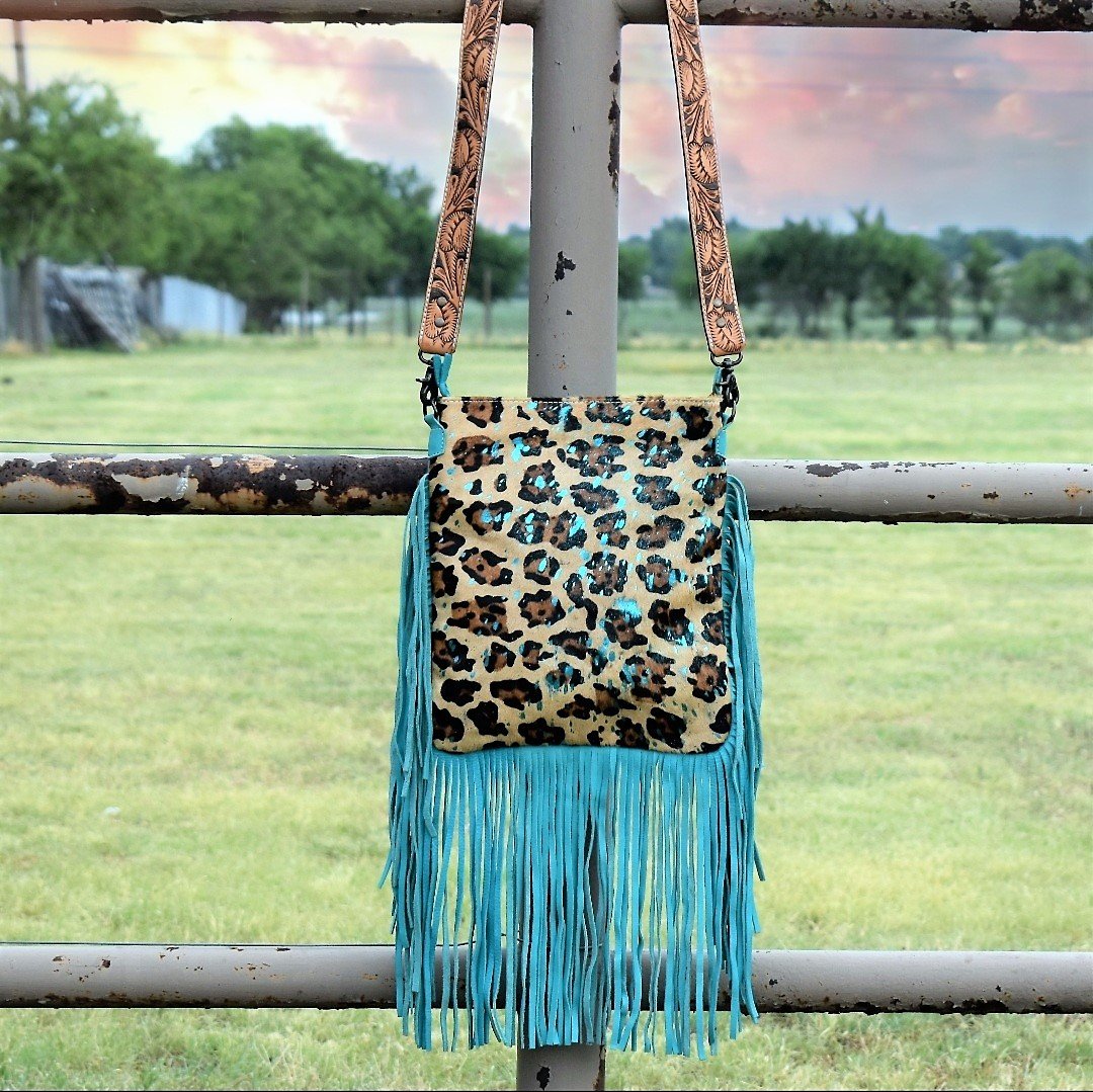Untamed Turquoise Satchel Bag