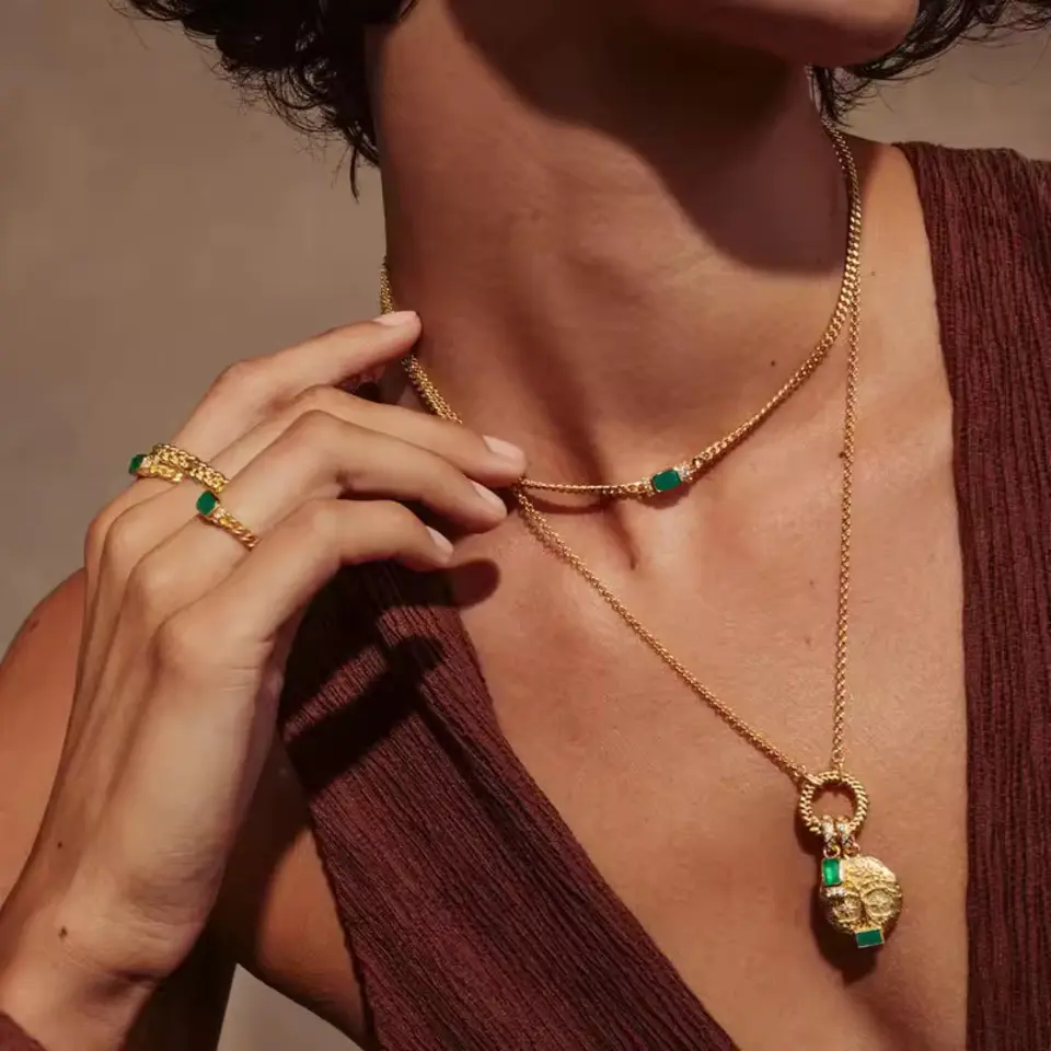 DIY Pendant Necklace 12-Month Stones Link Chain for Mother's Day Fashion for Women Party