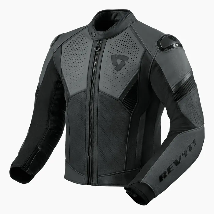 Sportive three-season leather jacket for on-road touring in dry weather.