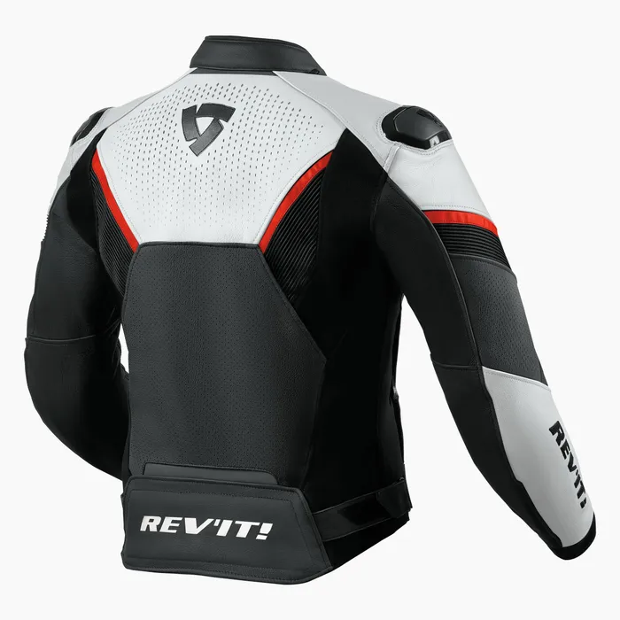 Sportive three-season leather jacket for on-road touring in dry weather.