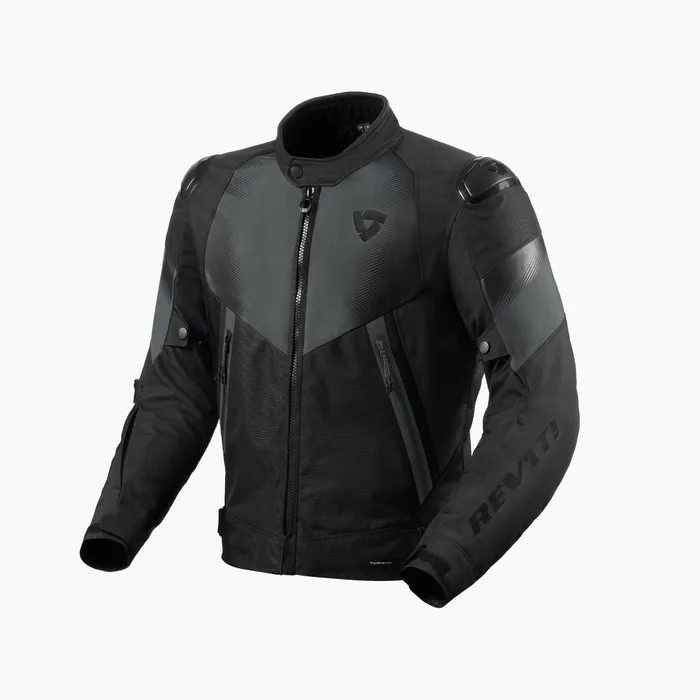 Waterproof, motorsport-inspired, textile jacket for sport street riders