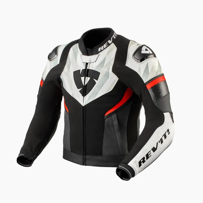 Race-spec, perforated leather jacket with street styling