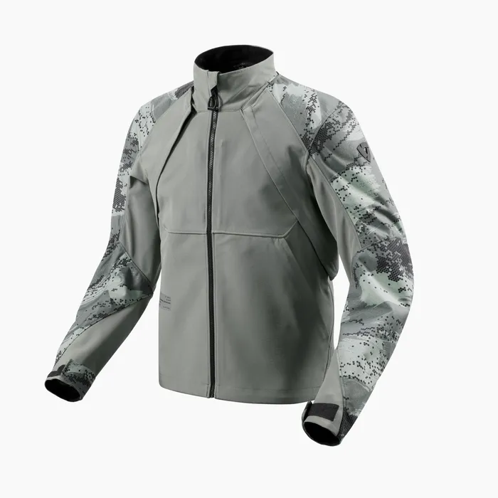 Windbreaking, softshell, off-road riding jacket with removable sleeves