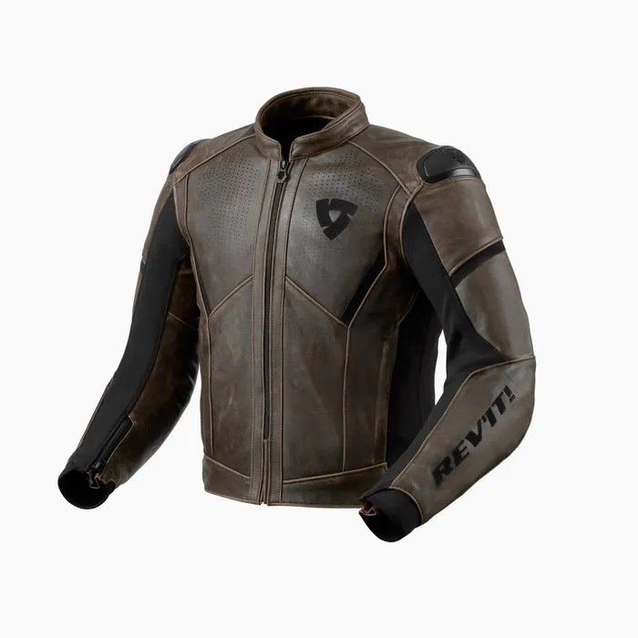 Vintage-inspired, full-leather urban sport jacket