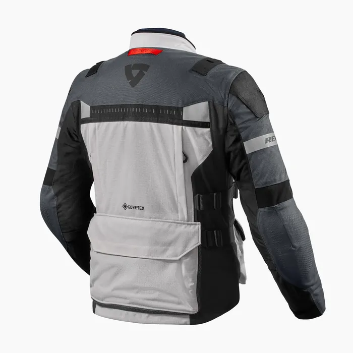 All-climate adventure travel jacket with removable thermal and GORE-TEX liners.