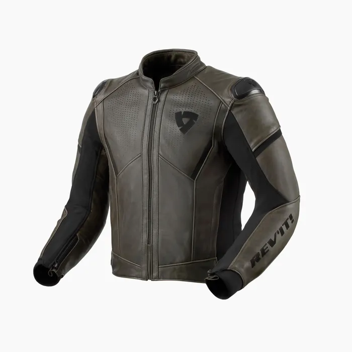 Vintage-inspired, full-leather urban sport jacket