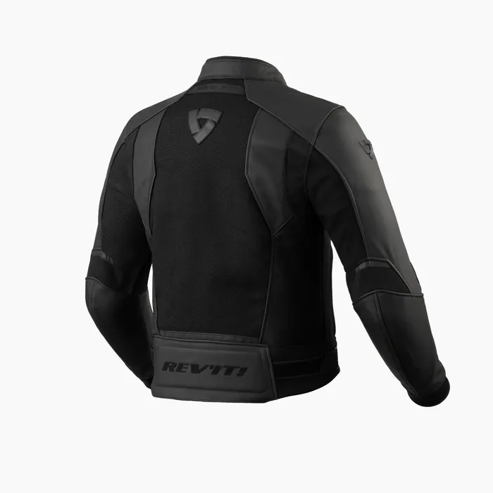 Waterproof leather and mesh jacket for three-season riding.