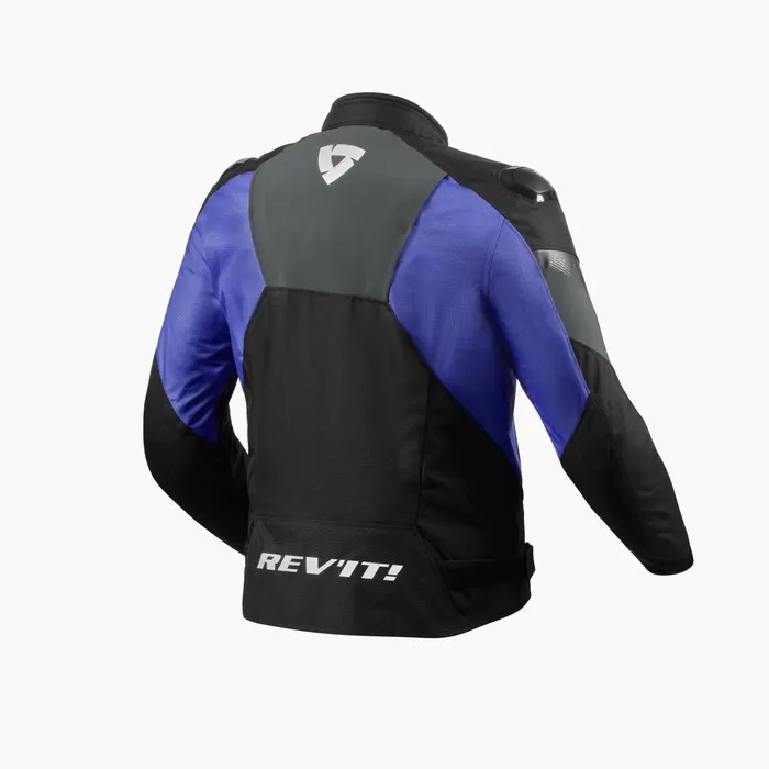 Waterproof, motorsport-inspired, textile jacket for sport street riders
