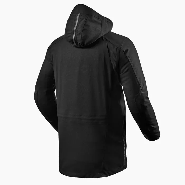 Multi-season, shorter-length, fashionable jacket for the metropolitan commuter.