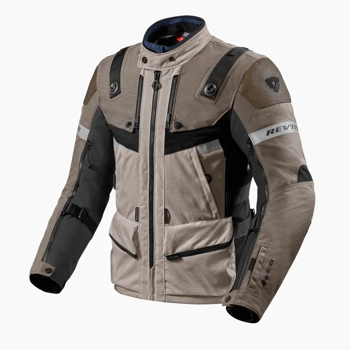 All-climate adventure travel jacket with removable thermal and GORE-TEX liners.