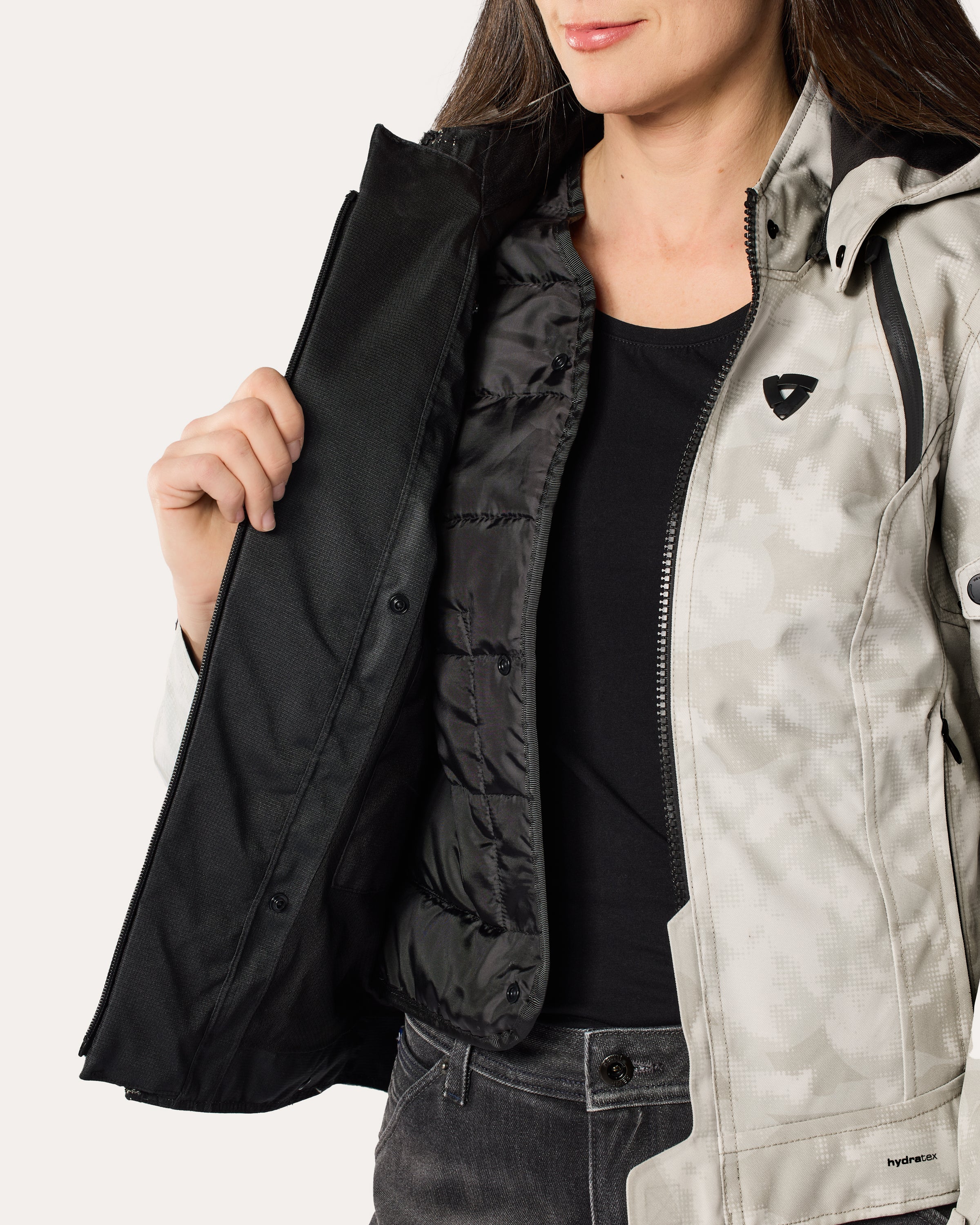 Jacket Flare 3 H2O Ladies | Camo Dark Grey