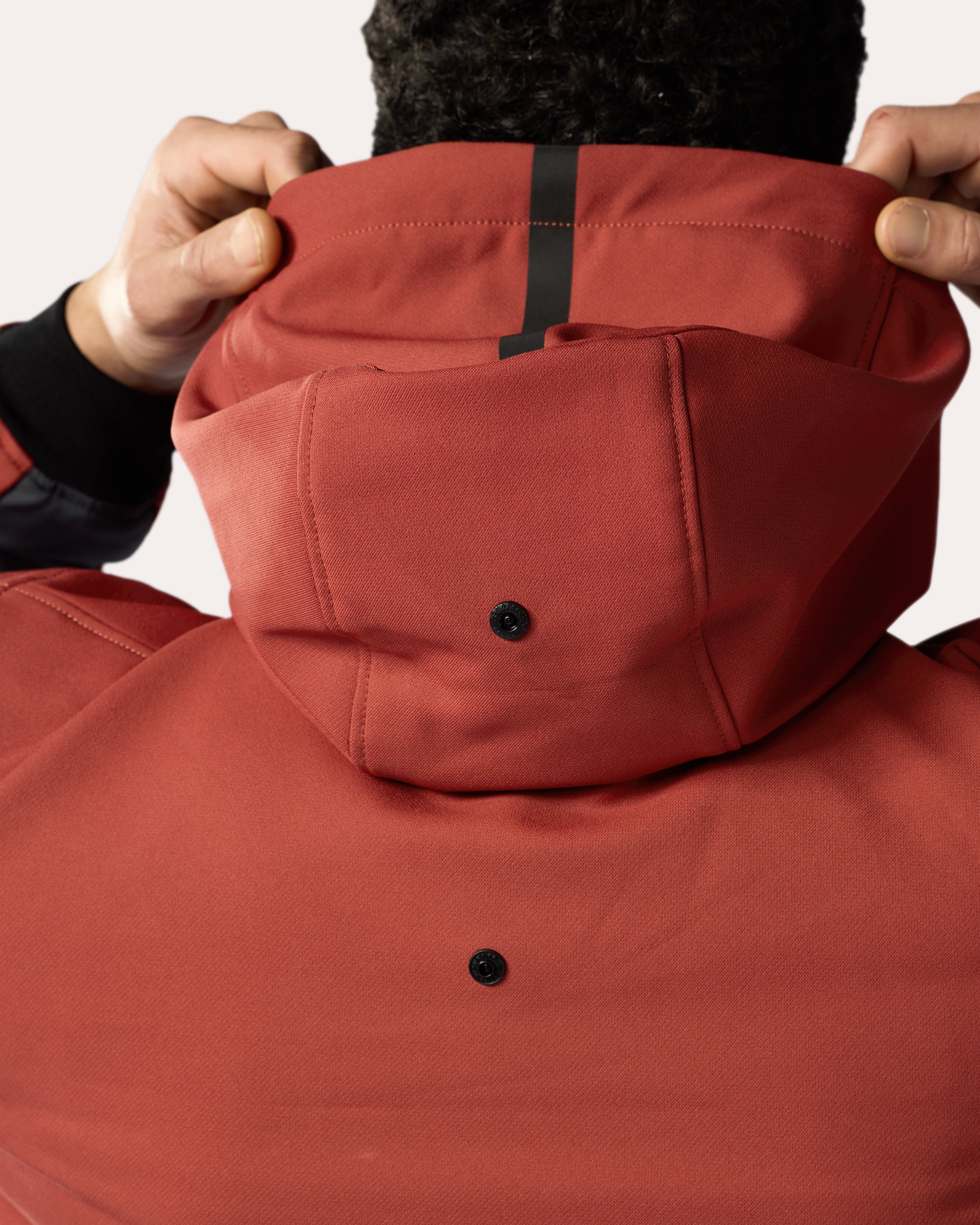 Hoodie Parabolica 2 | Burgundy Red-Grey