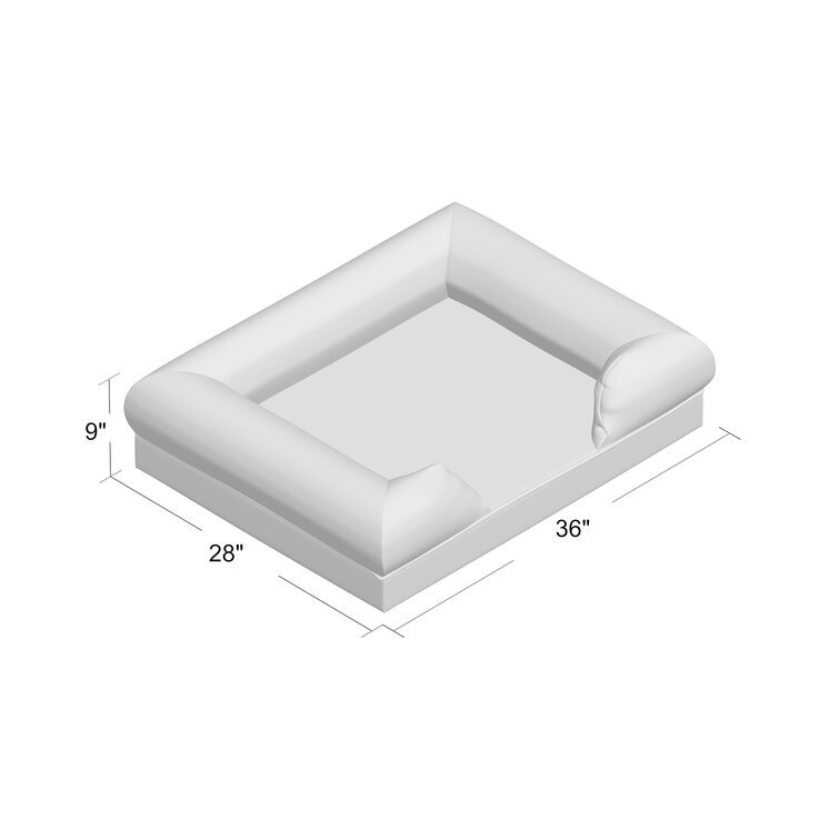 Isaacs Ultimate Dog Bed & Lounge with Orthopedic Memory Foam Bolster