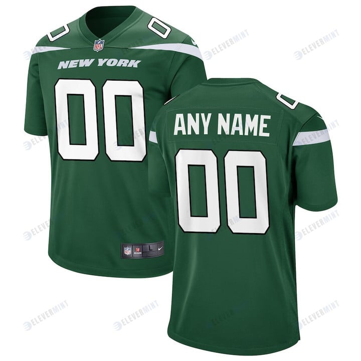 New York Jets Men Game Custom Jersey Gotham Green