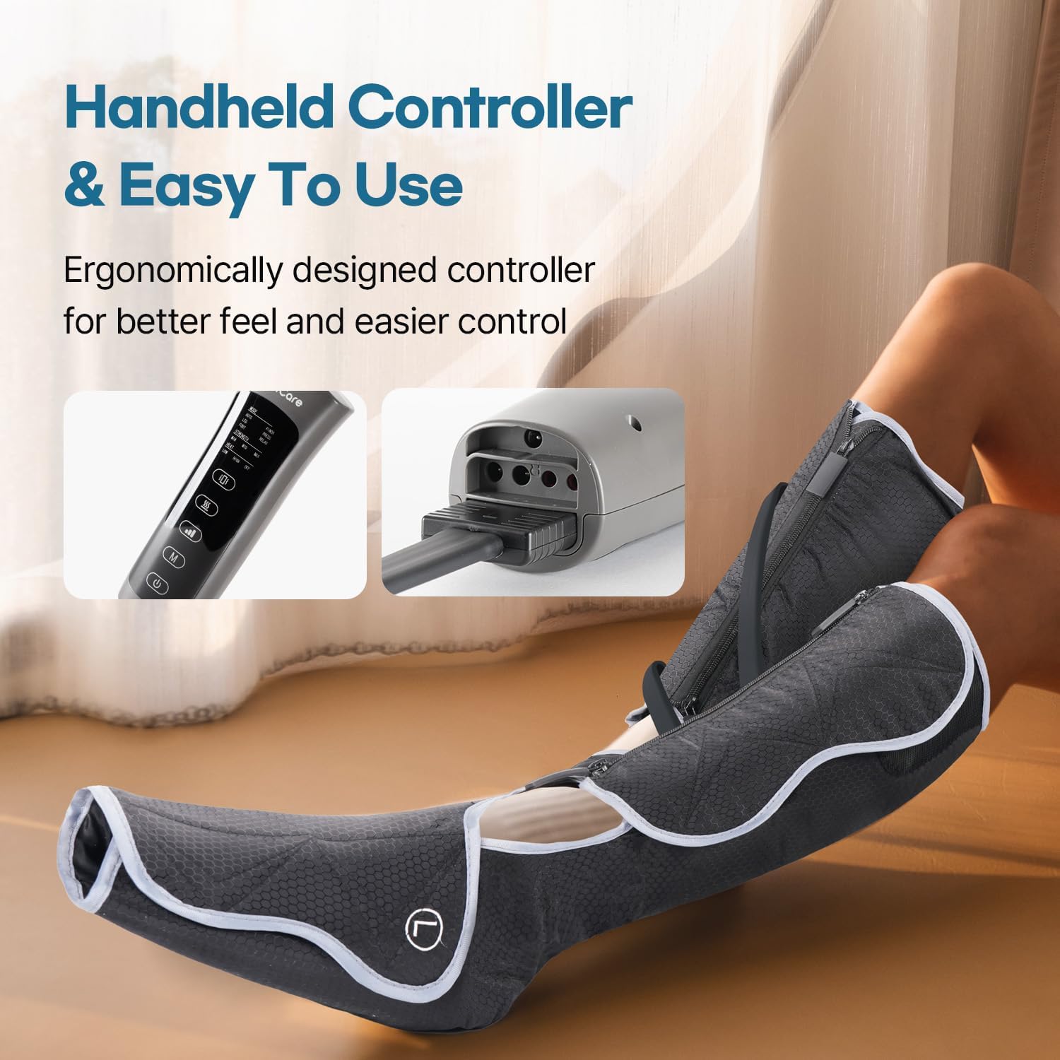 Air Massager for Circulation and Relaxation Foot and Calf Massage with Heat.