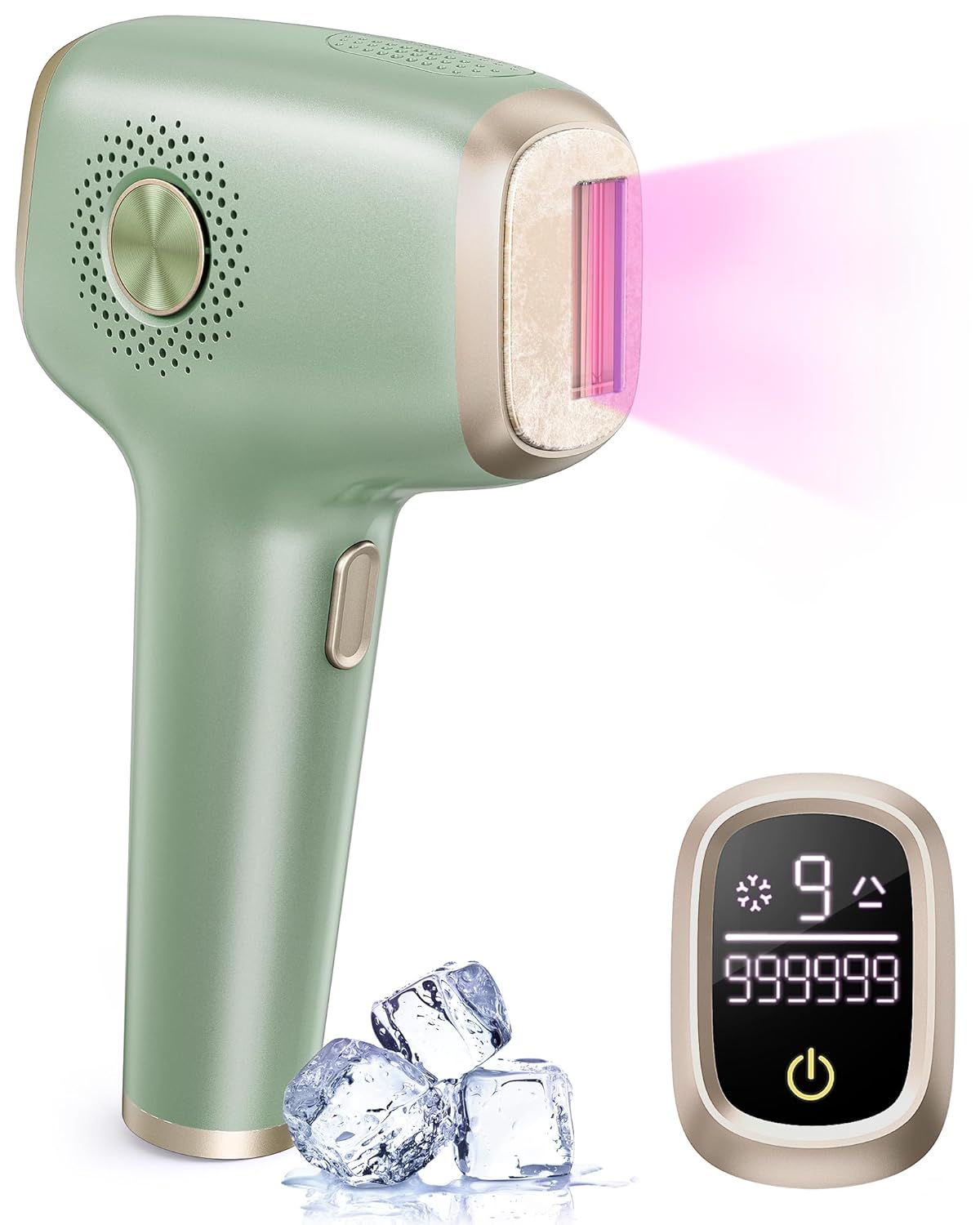 Laser Hair Removal with Ice Cooling Care Function for Women Permanent, Flashes Painless IPL Hair Remover, Hair Removal Device for Armpits Legs Arms Bikini Line