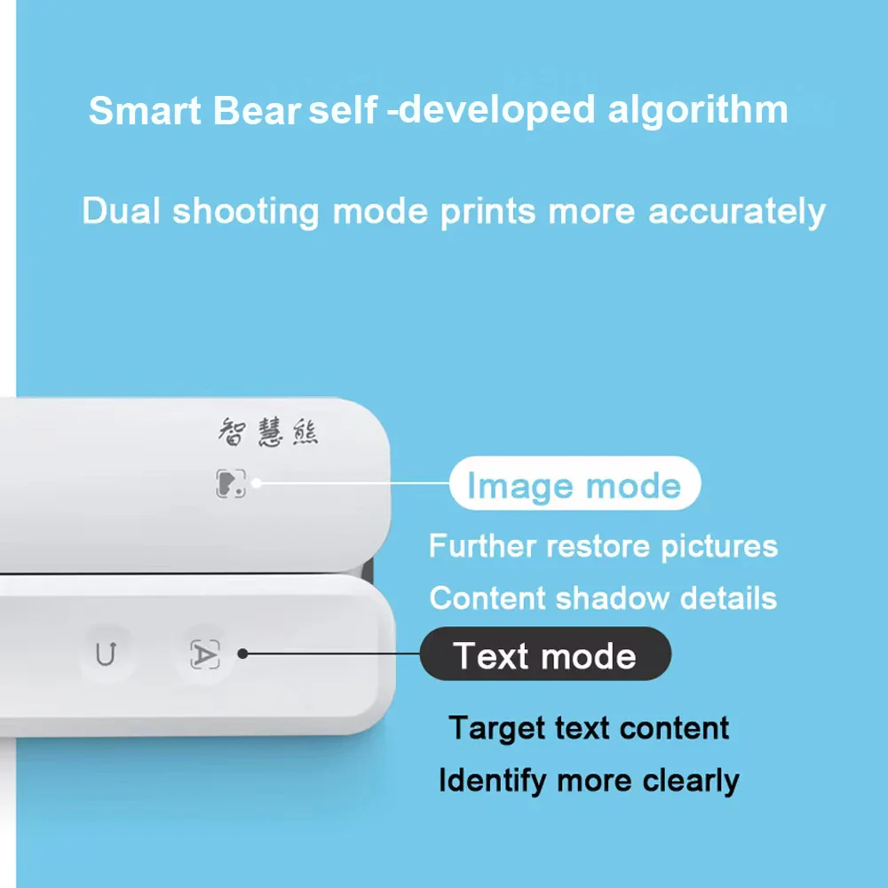 Efficient Portable Thermal Photo Printer mini camera printer with thermal sticker paper
