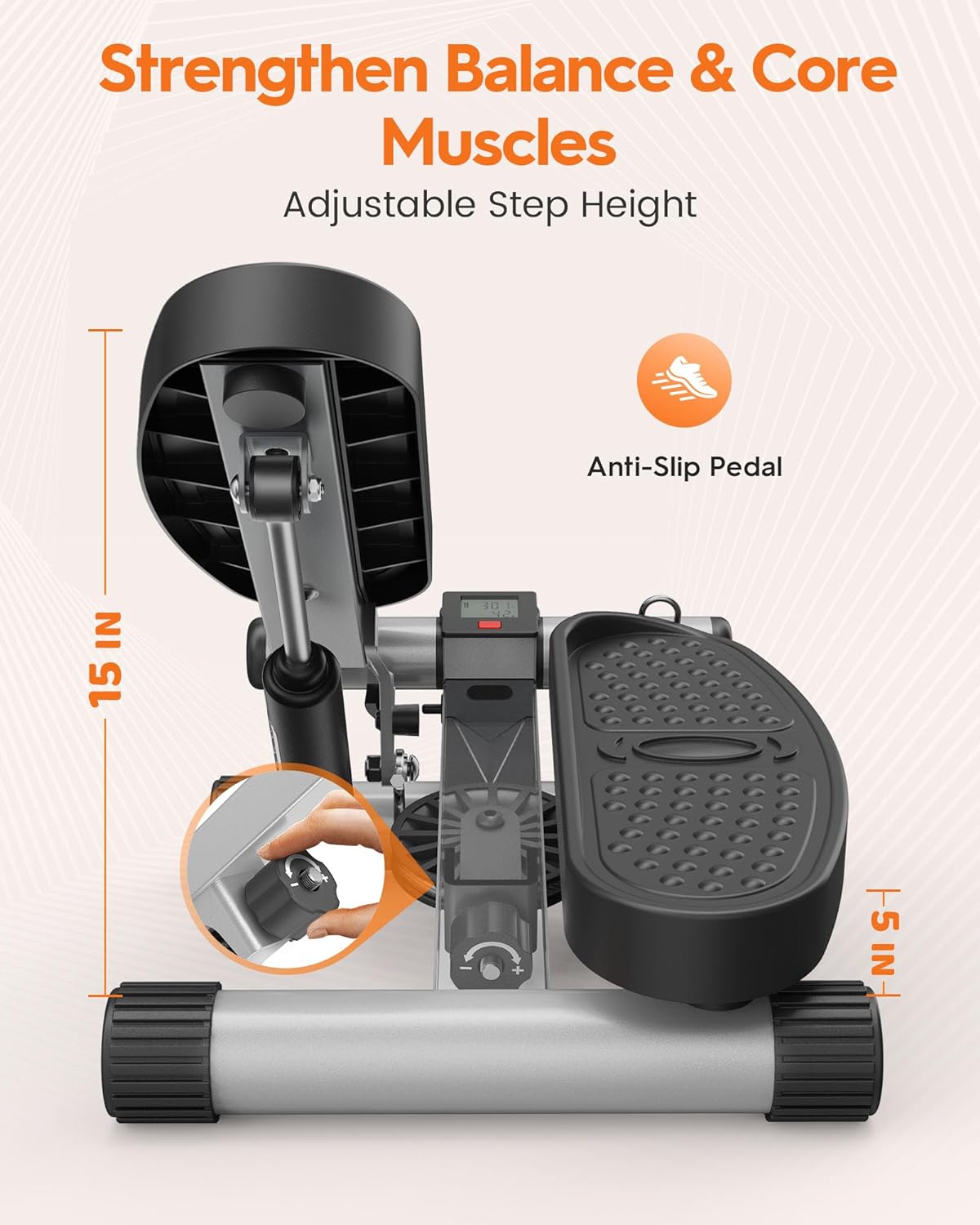 Weight 300 pounds! Liquid crystal display hydraulic exercise step machine.