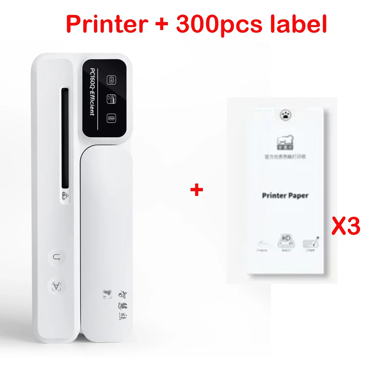 Efficient Portable Thermal Photo Printer mini camera printer with thermal sticker paper