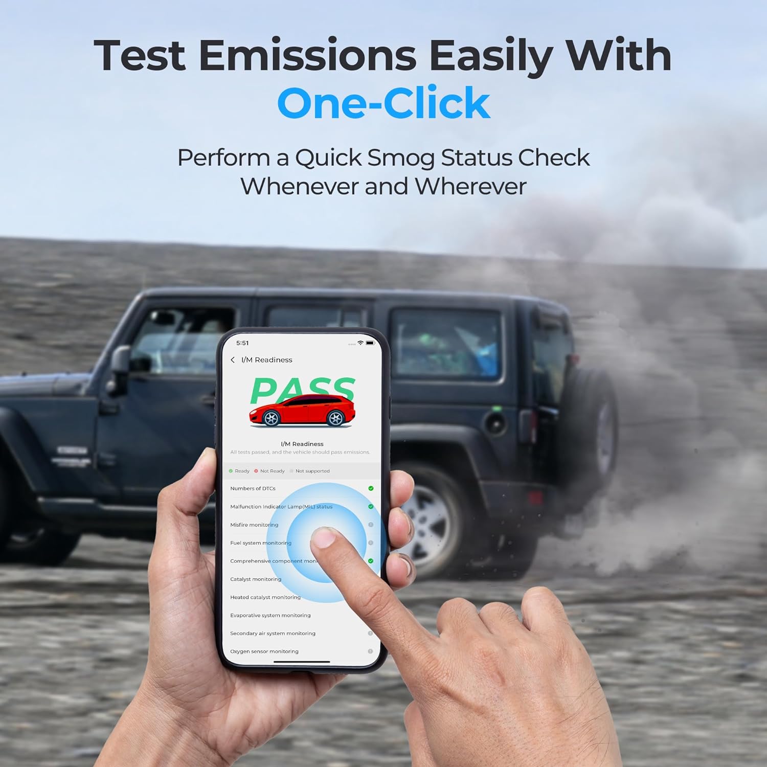 TopScan OBD2 Scanner Bluetooth, Bi-Directional Scanner Wireless All System Diagnostic Tool for iOS & Android