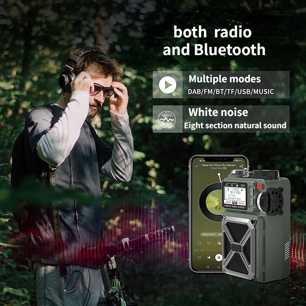 Outdoor portable handheld solar emergency radio Bluetooth speaker
