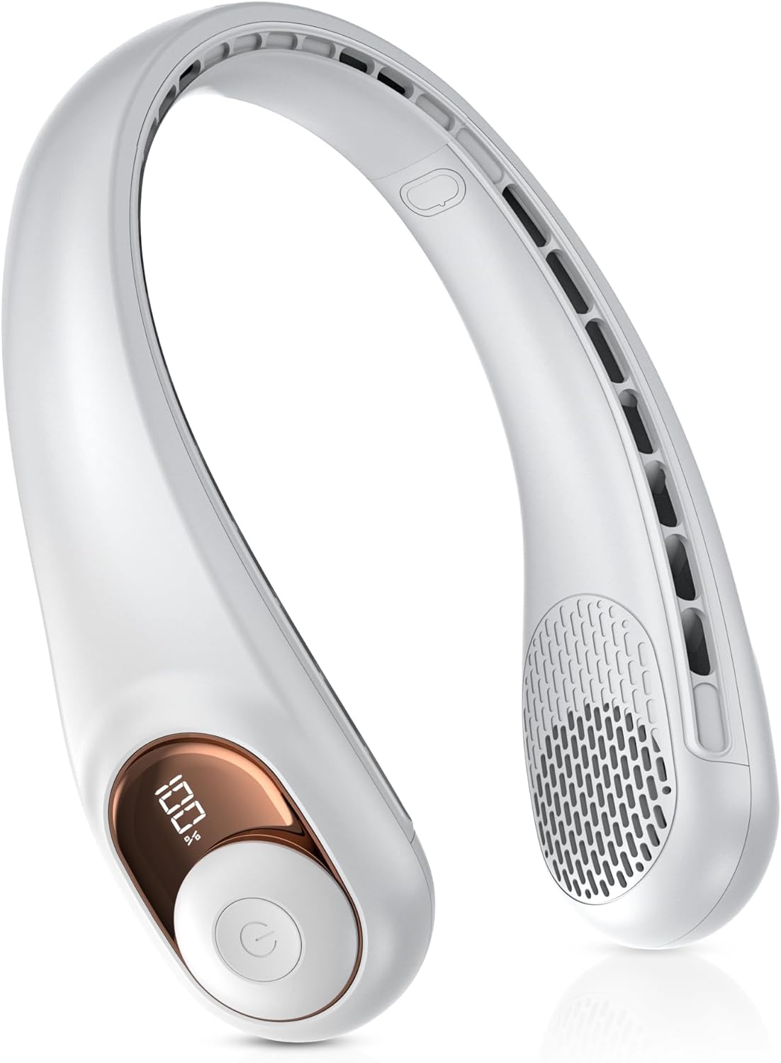 Neck Fan, Personal Fan with LED Indicator, USB-C Charging, Long-Lasting 5200mAh Battery, Hands Free Bladeless Fan with 3 Adjustable Speeds & Ultra-Quiet, Ideal for Home, Travel & Outdoor