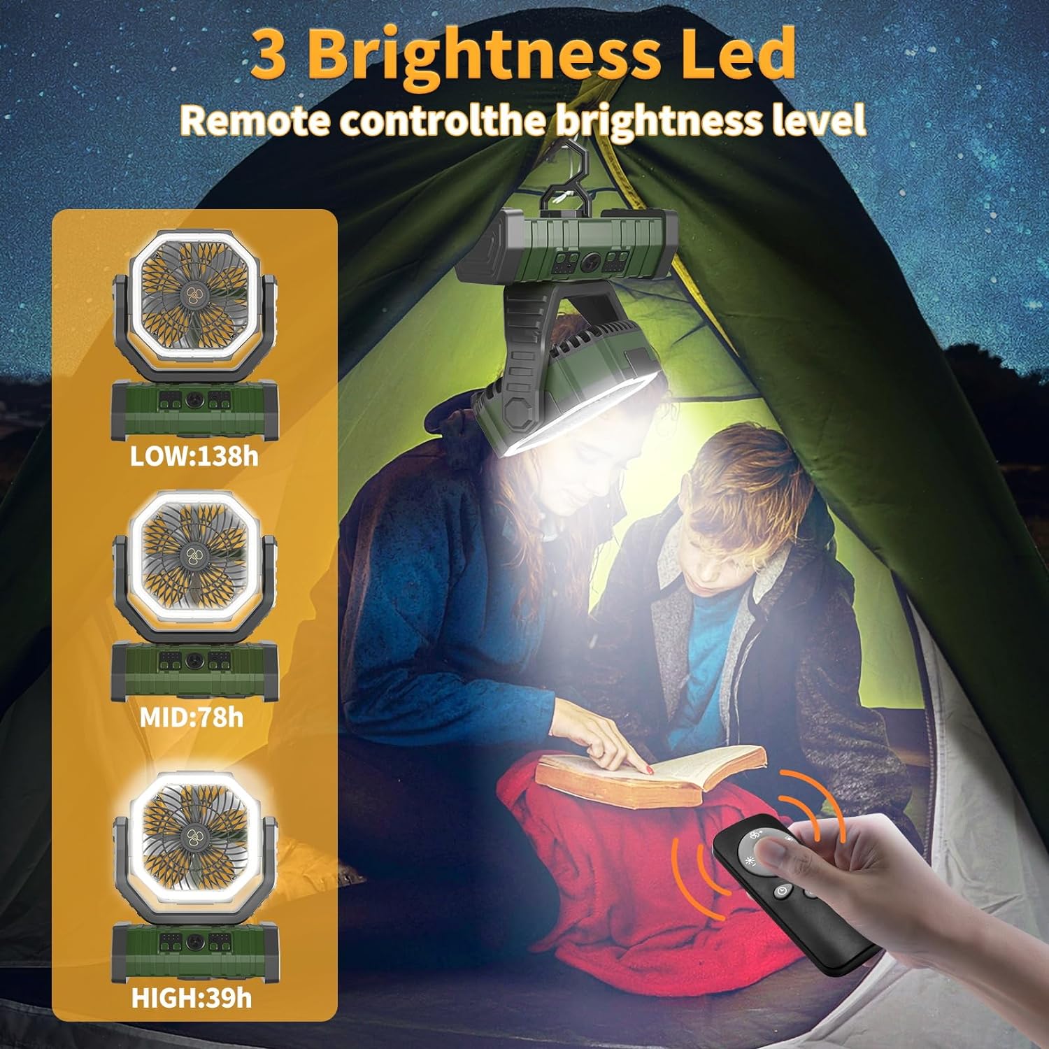 HOT SALE - Portable Camping Fan Rechargeable