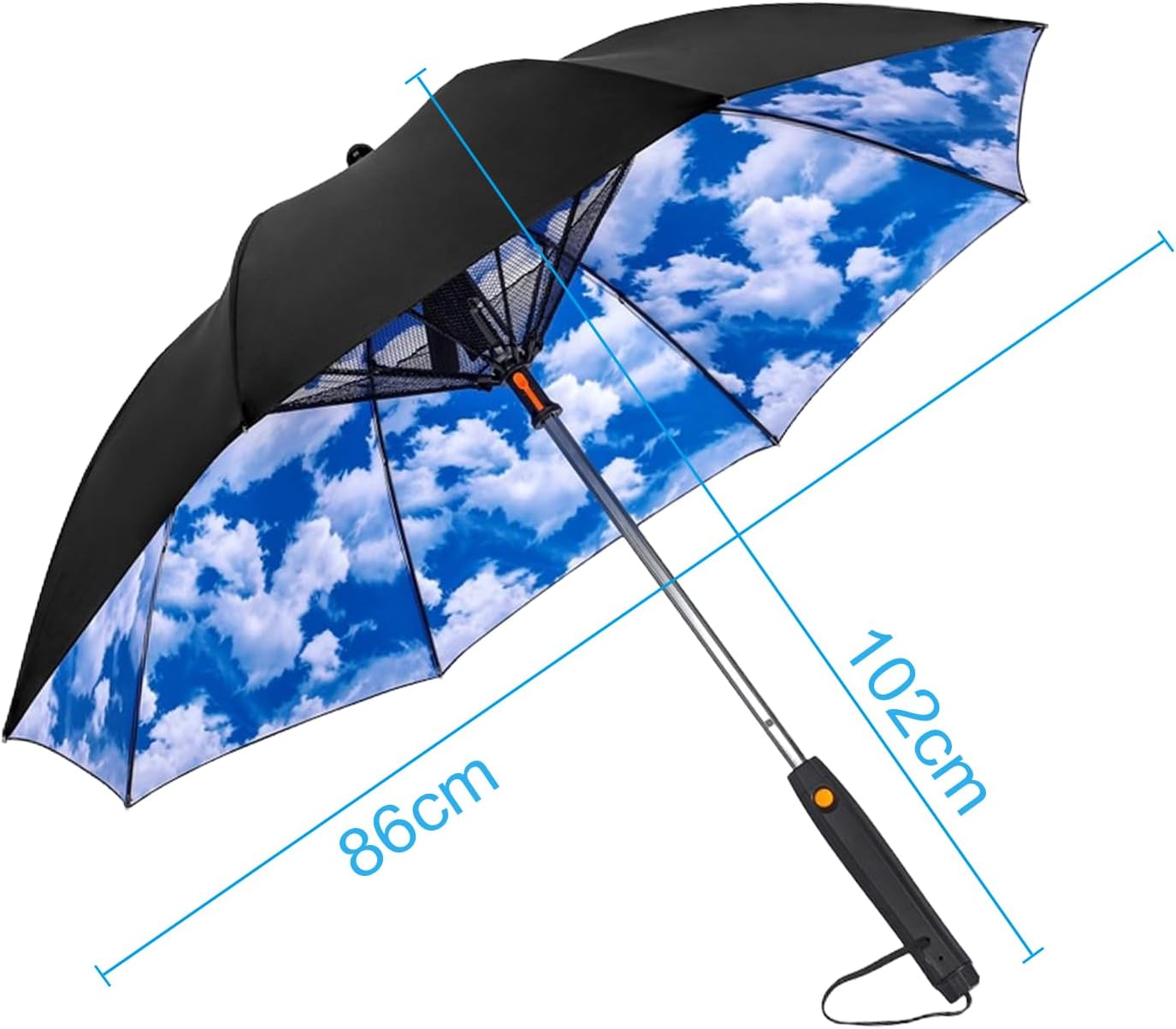 Portable Misting Fan Umbrella With UV Protection
