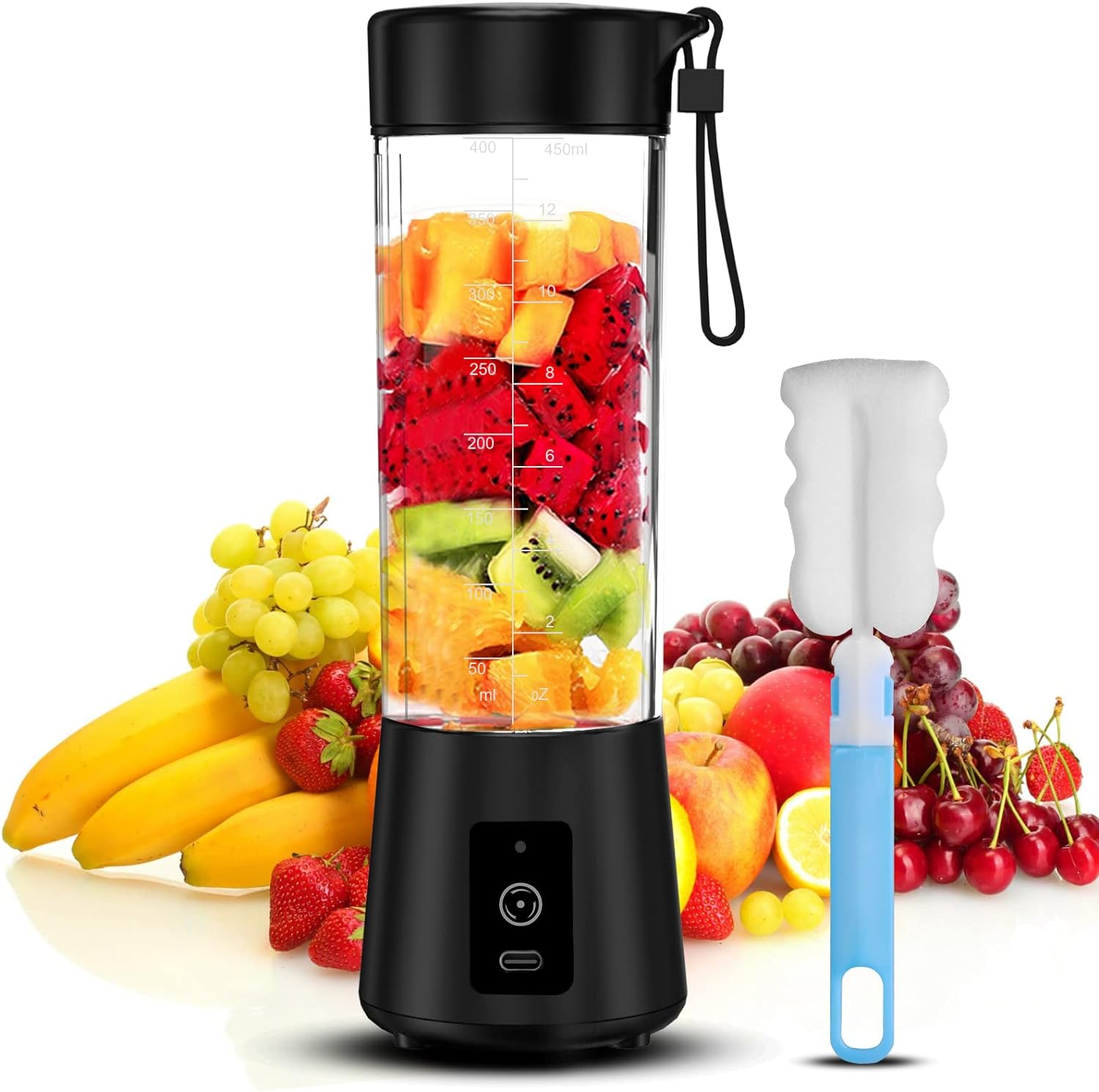Portable Blender, Personal Mini Blender Smoothies and Shakes USB Rechargeable Juicer Cup Travel Handheld Fresh Juice Blender