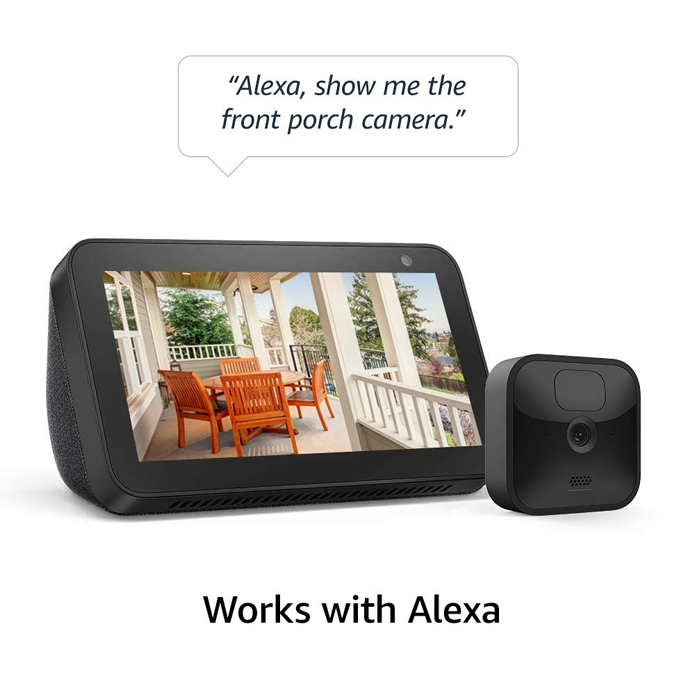 wireless, weather-resistant HD security camera, two-year battery life, motion detection, set up in minutes
