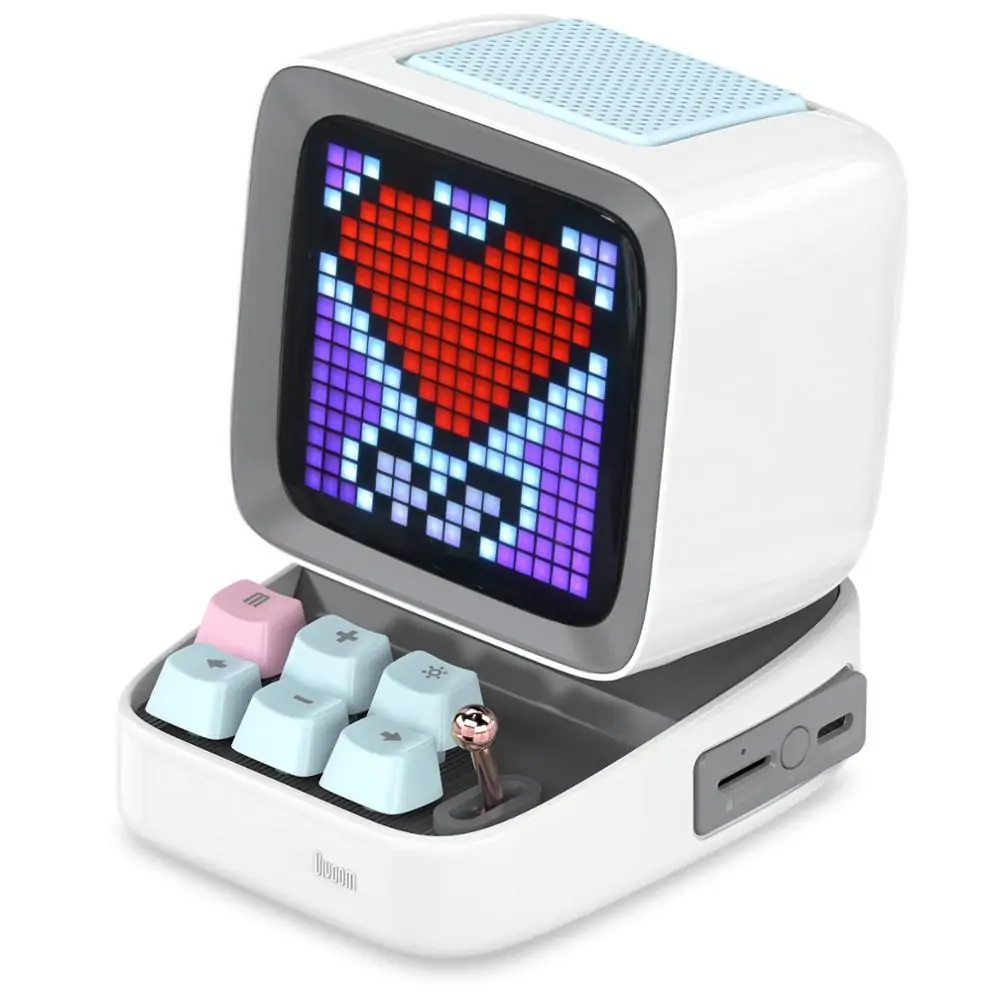 Retro Pixel Art Bluetooth Portable Speaker and Alarm Clock