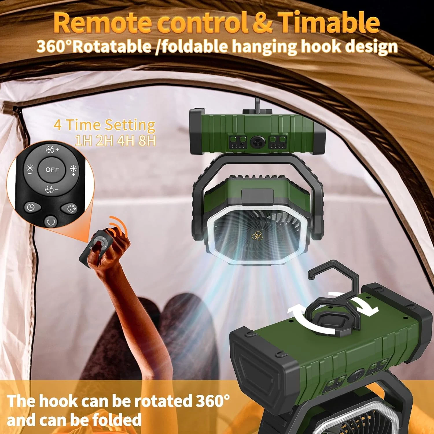 HOT SALE - Portable Camping Fan Rechargeable