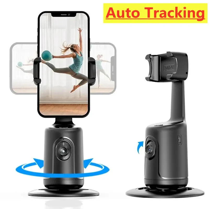 360 Auto Face Tracking AI Smart Gimbal Auto Phone Holder For Smartphone Video Vlog Live Stabilizer Tripod