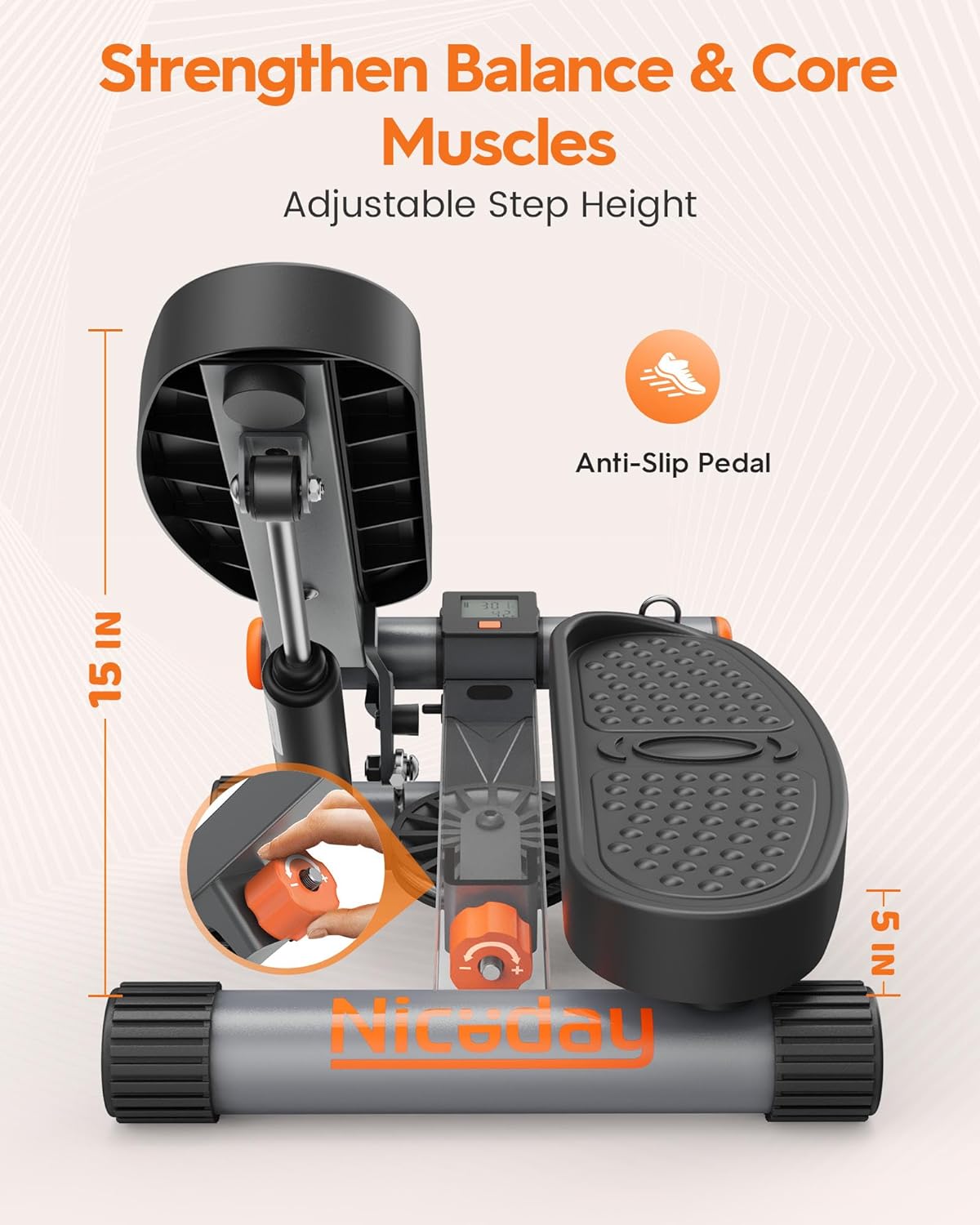 Weight 300 pounds! Liquid crystal display hydraulic exercise step machine.