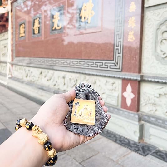 Feng Shui Bracelet Obsidian Bracelet, 24k  Plated Pixiu Bracelet Dragon Protection for Men Women