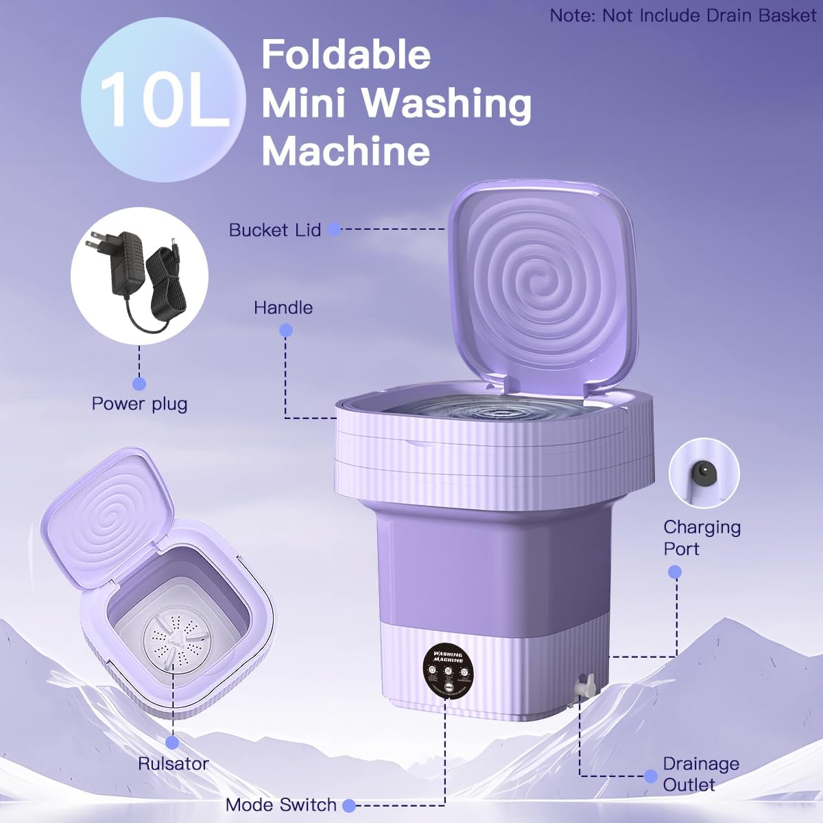 10L Folding Mini Washer