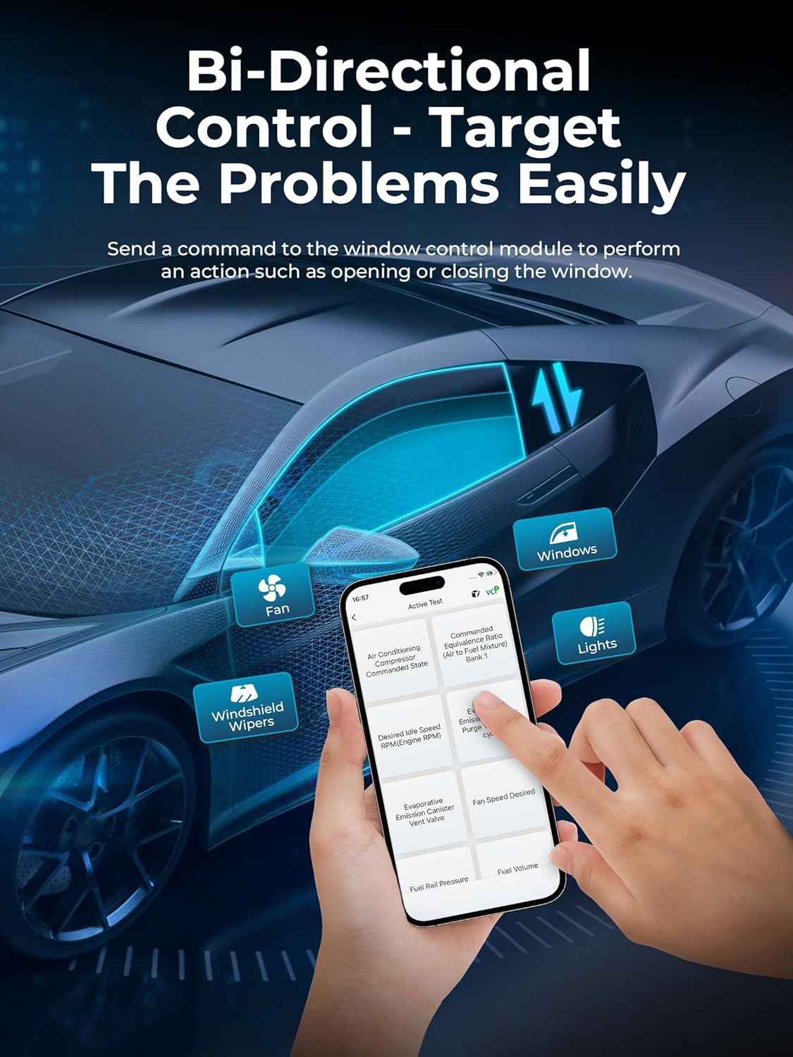 TopScan OBD2 Scanner Bluetooth, Bi-Directional Scanner Wireless All System Diagnostic Tool for iOS & Android