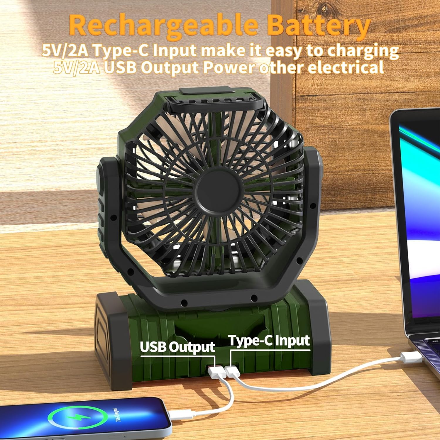 HOT SALE - Portable Camping Fan Rechargeable