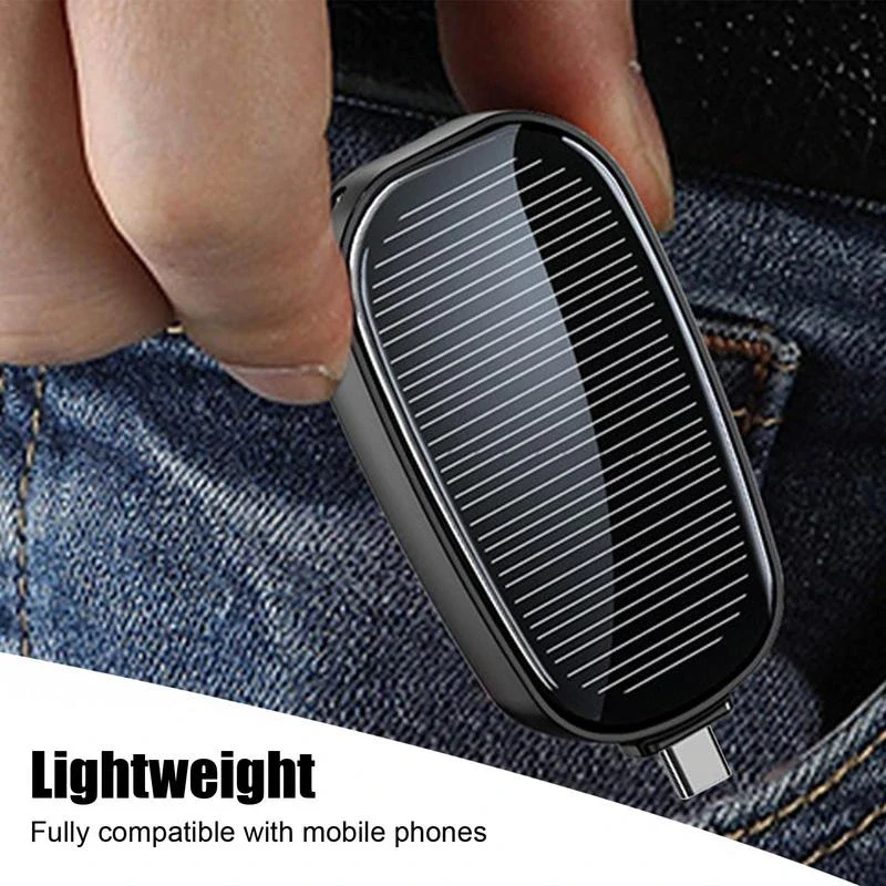 Portable Solar Key Chain Mini Emergency Charging Mobile Power Pod