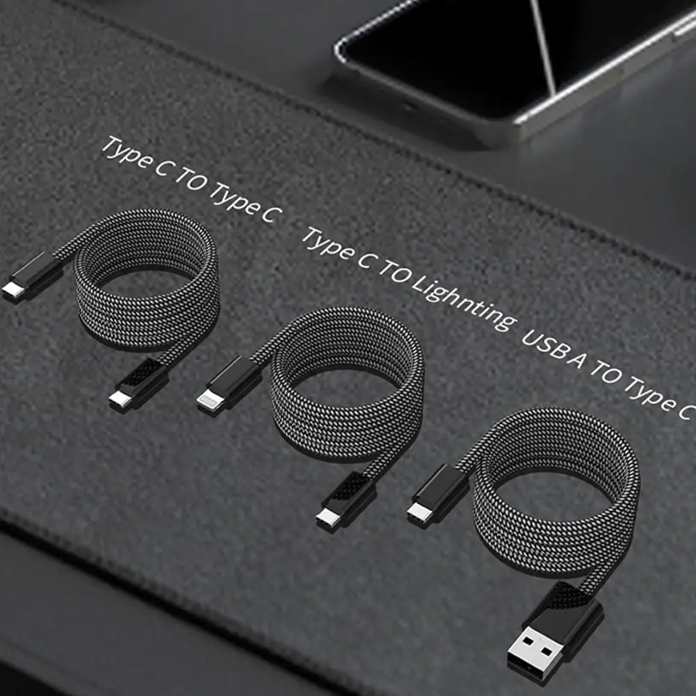 Magnetic Rope 100W USB Magnetic Fast Charger Cable For IPhone MacBook Samsung