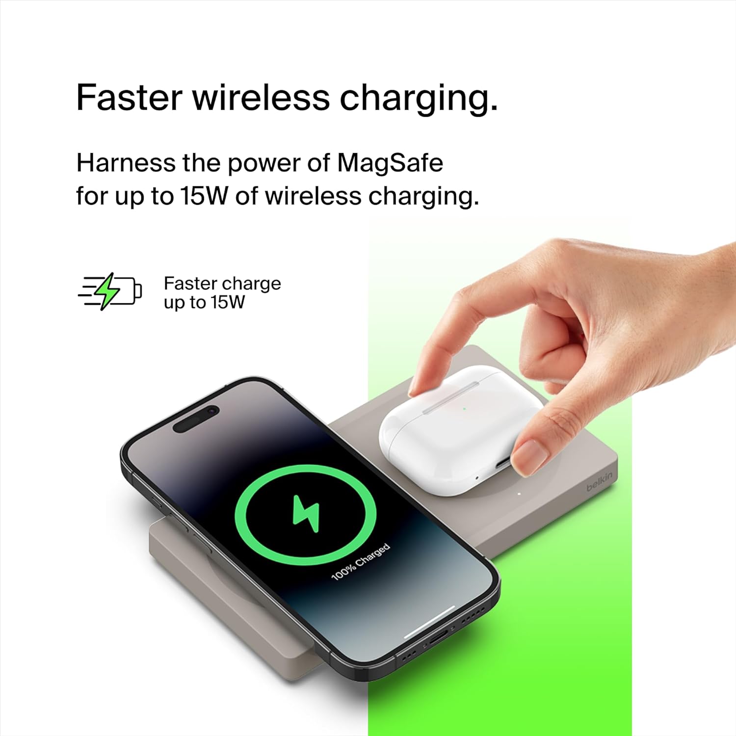 3-in-1 Wireless Charger Stand - Fast Charging