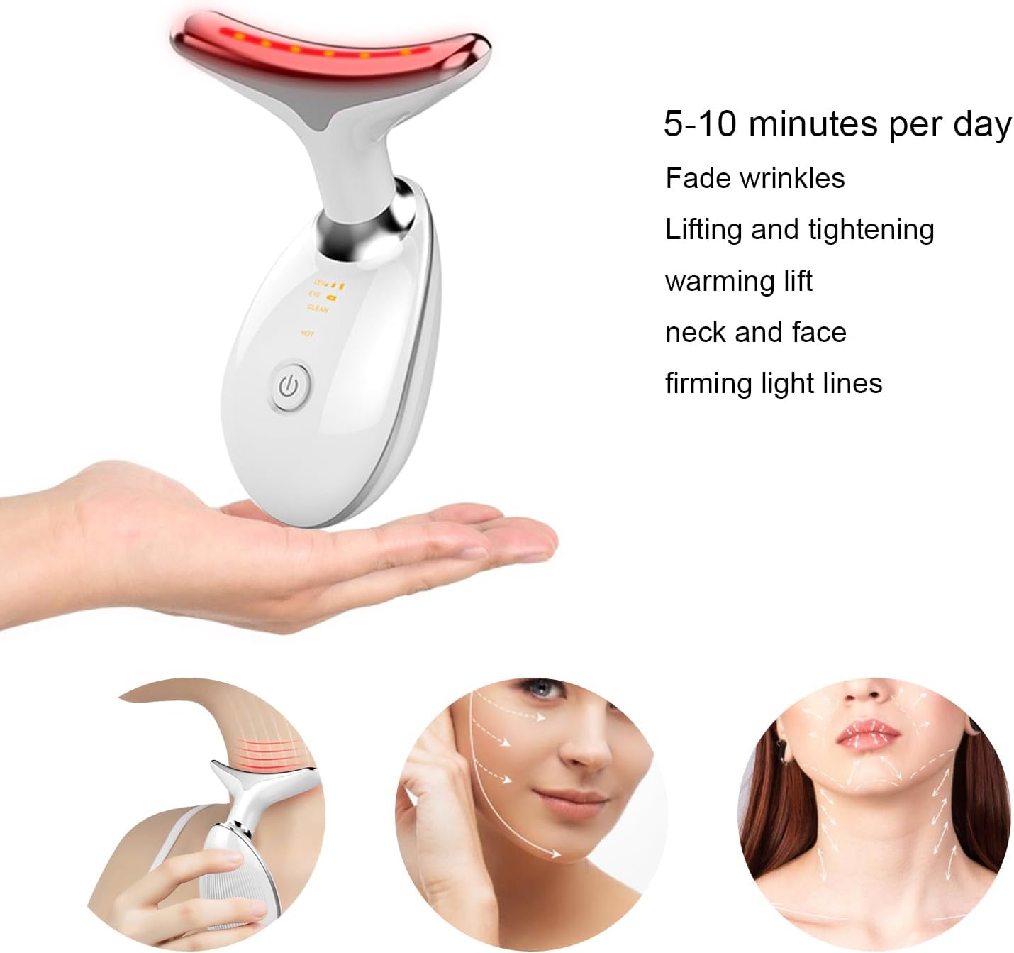 Face and Neck Massager，Multifunctional Facial Skin Care Tools, Face and Neck Beauty Device for Home Use