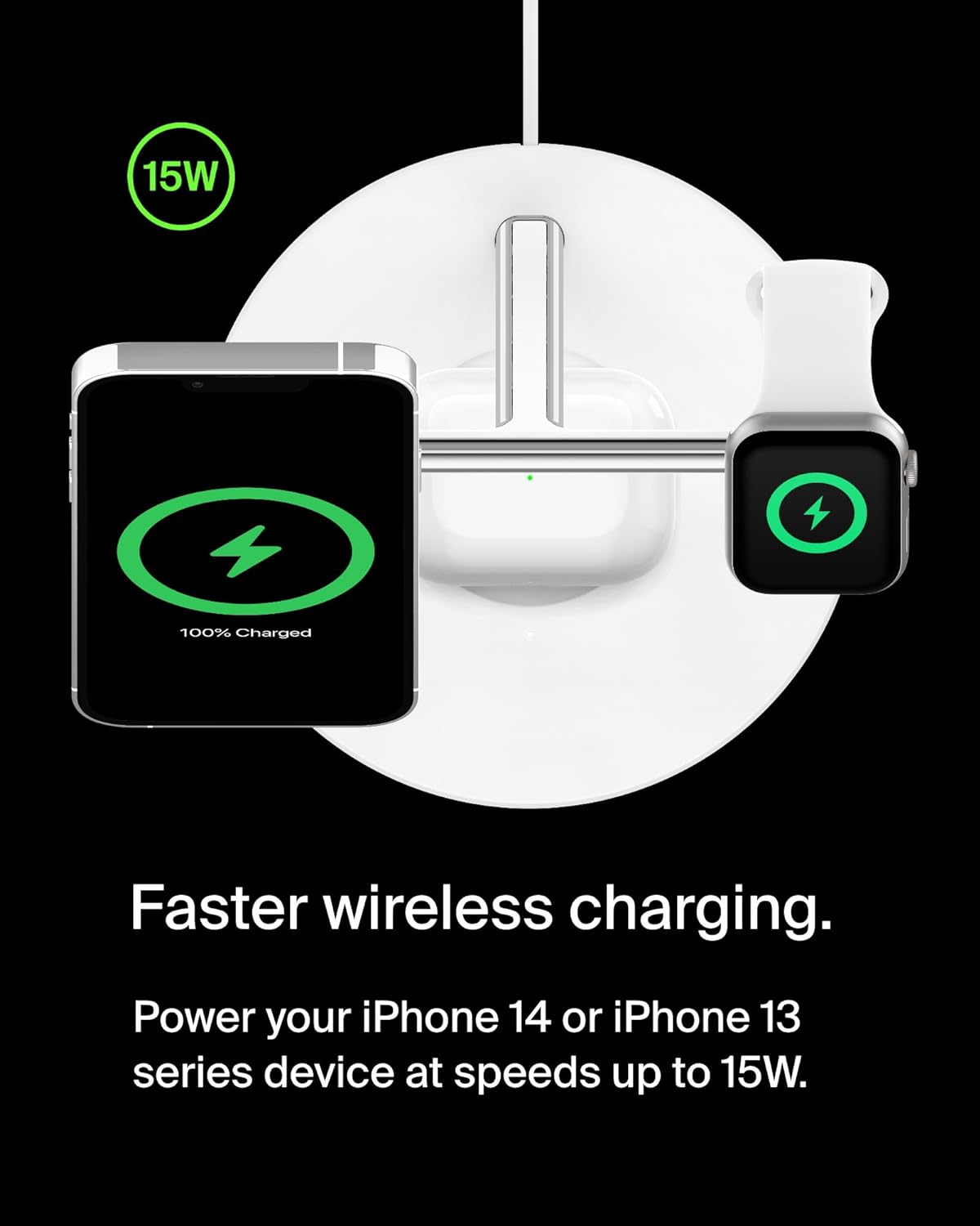 3-in-1 Wireless Charger Stand - Fast Charging