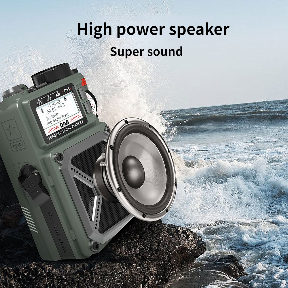 Outdoor portable handheld solar emergency radio Bluetooth speaker