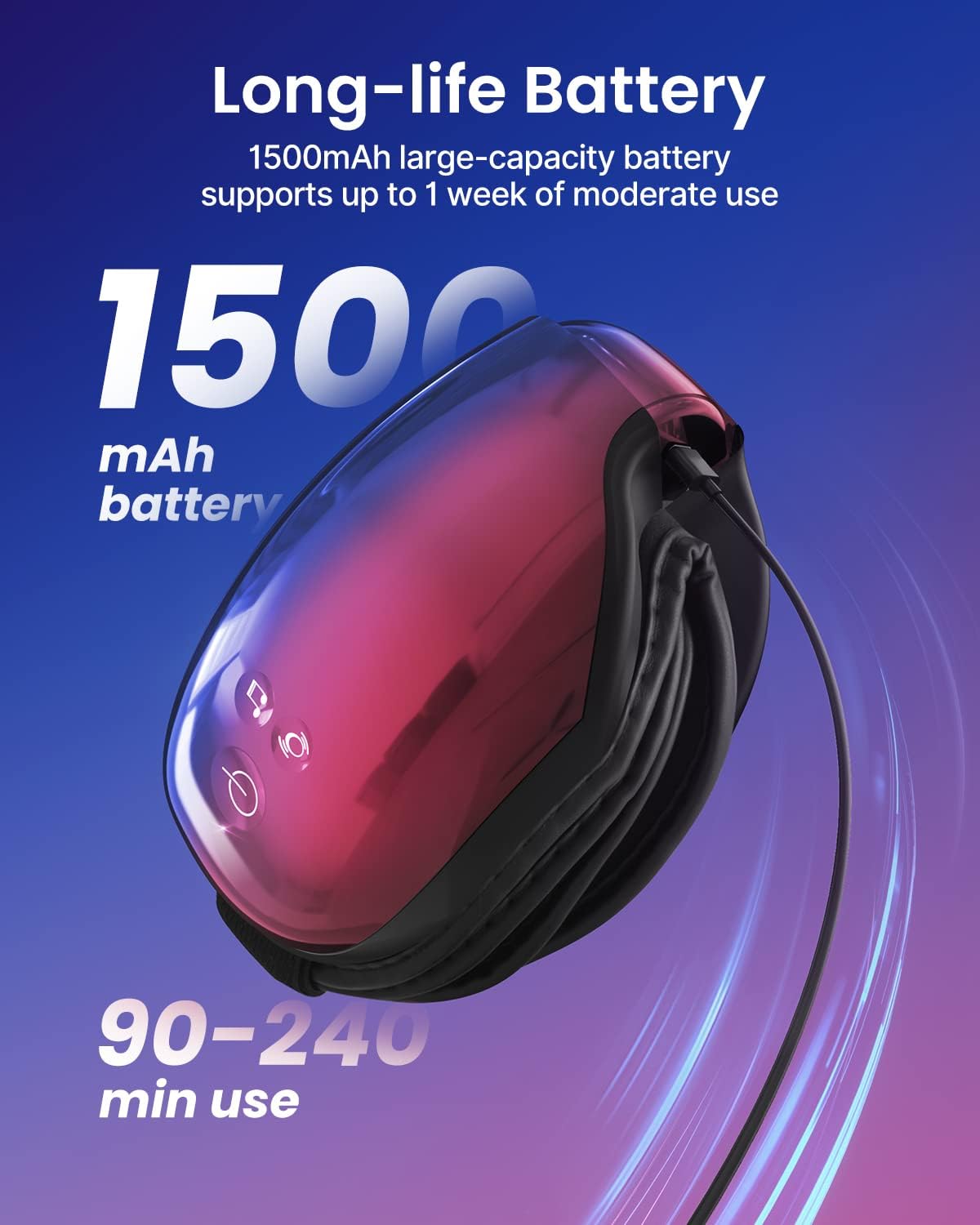 Eye Massager with Heat, Face Massager, Heated Eye Mask with Bluetooth Music