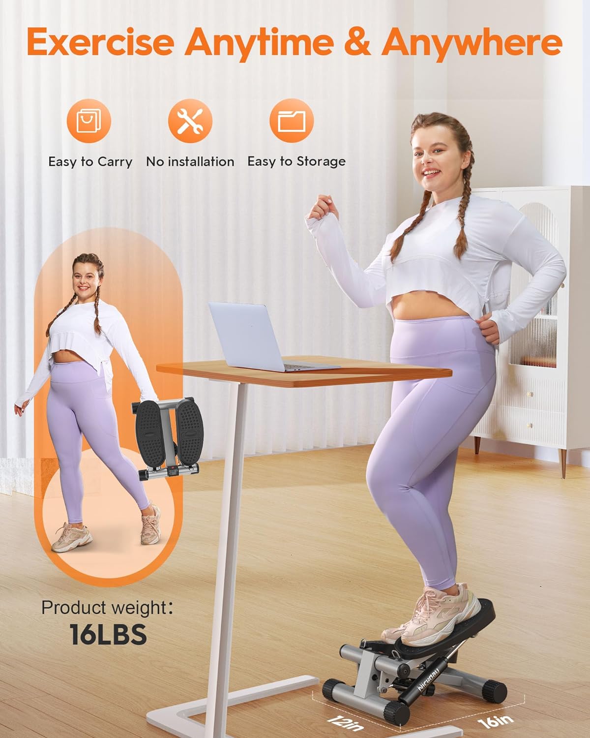 Weight 300 pounds! Liquid crystal display hydraulic exercise step machine.