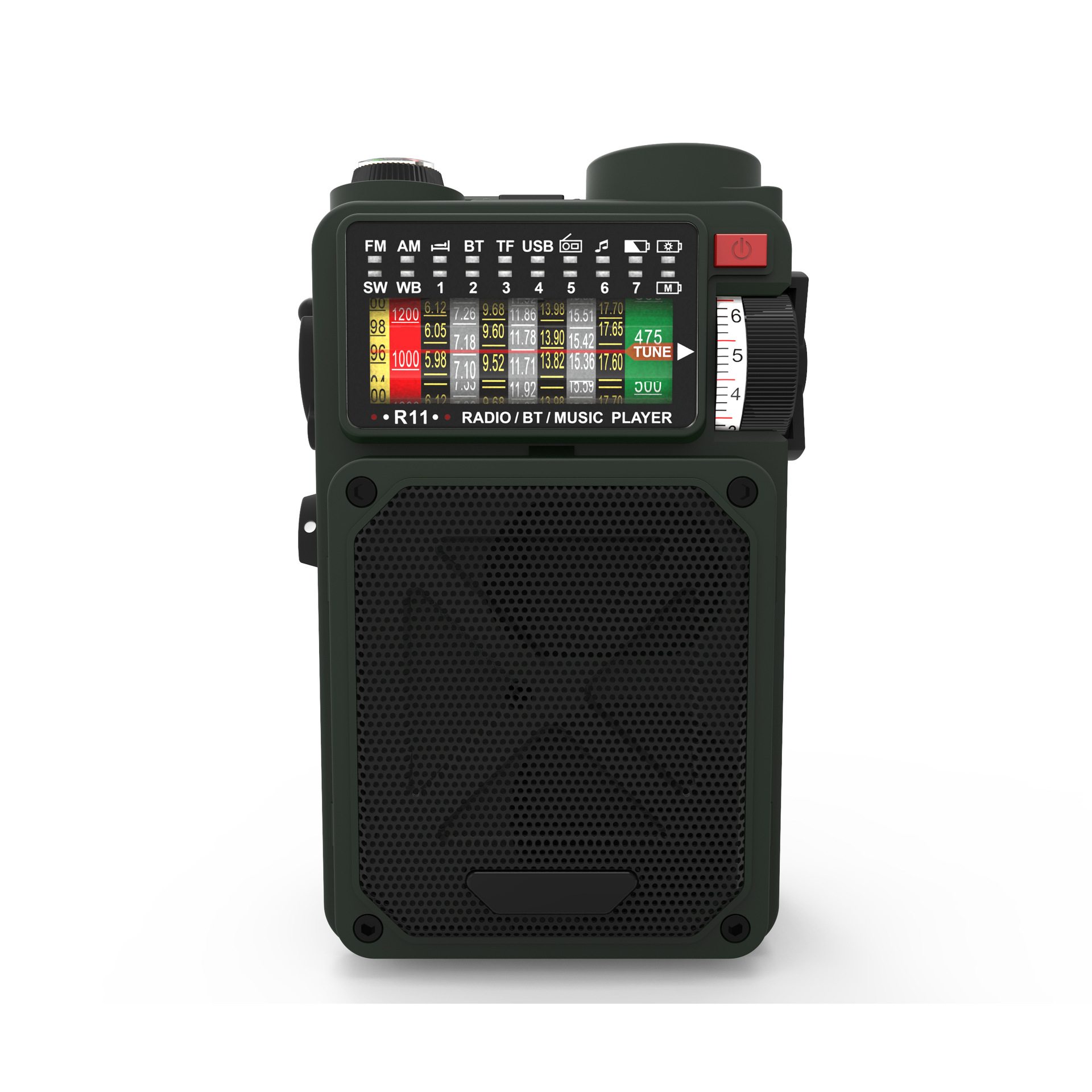 Outdoor portable handheld solar emergency radio Bluetooth speaker
