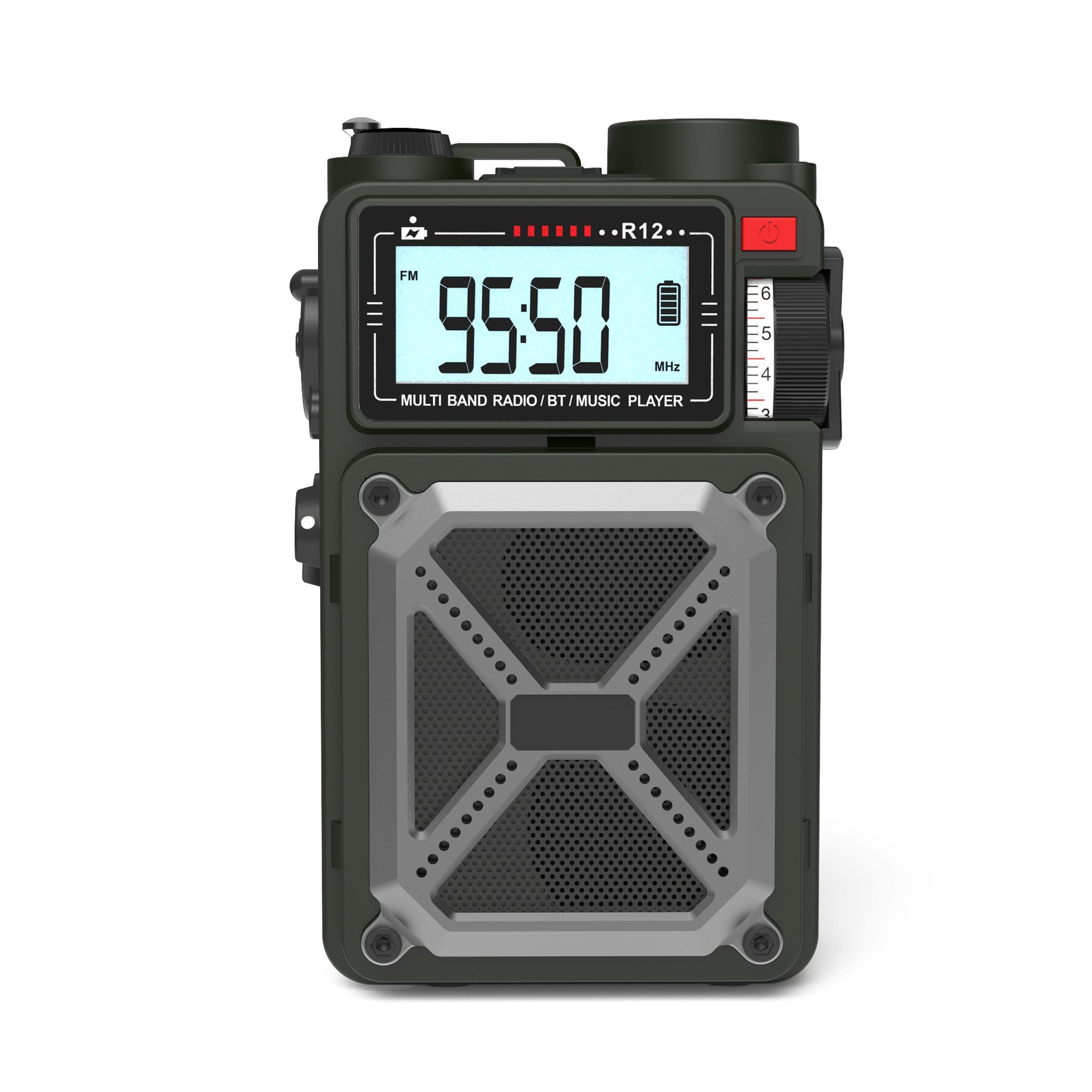 Outdoor portable handheld solar emergency radio Bluetooth speaker